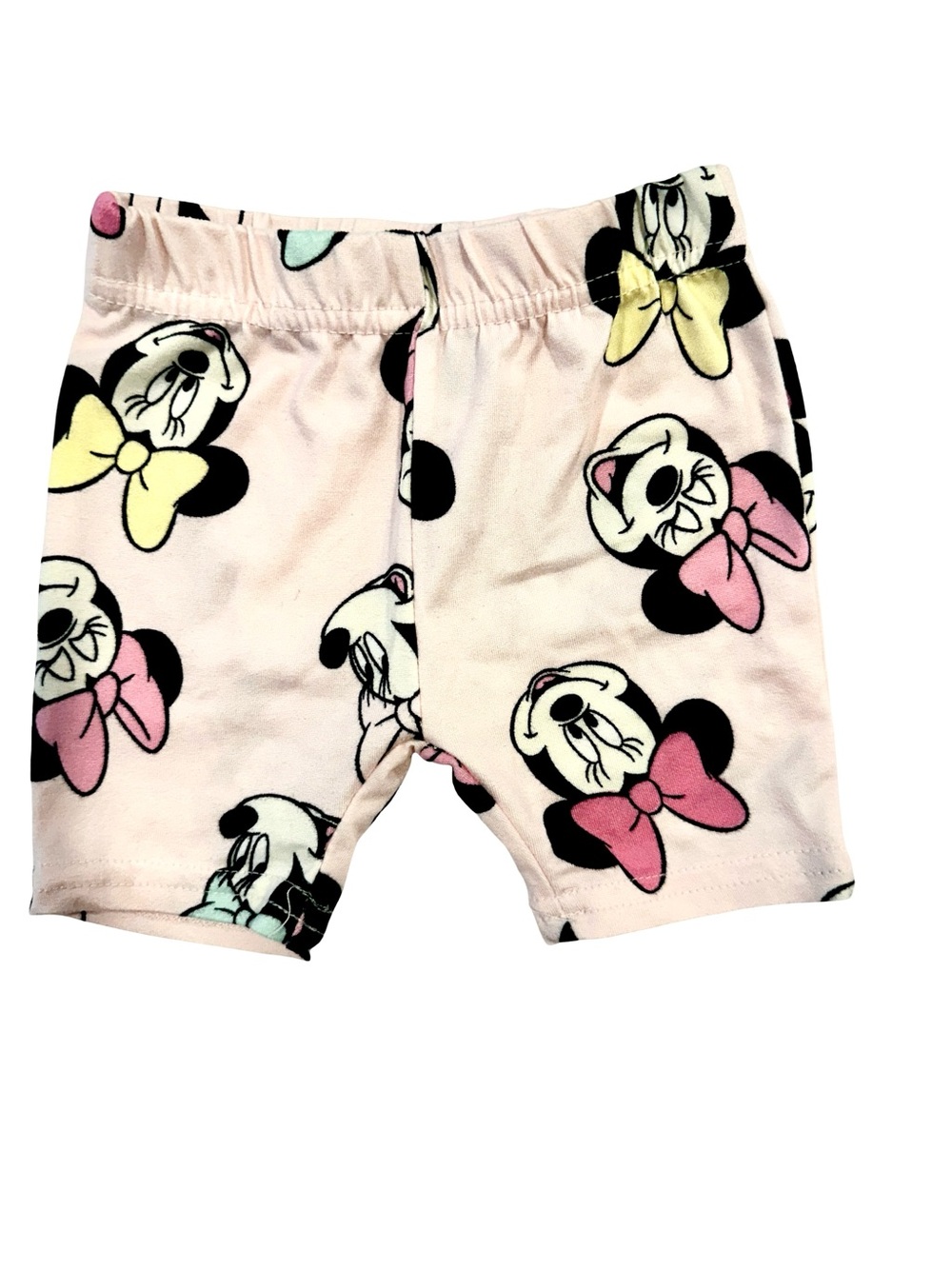 Disney Pink Minnie Mouse Bow Print Stretch Shorts